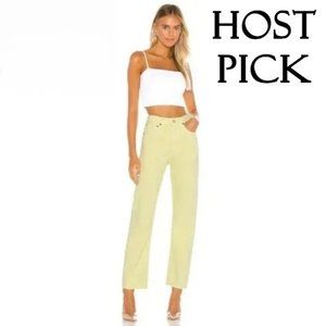 NWT Agolde 90s mid rise loose fit jeans limoncello